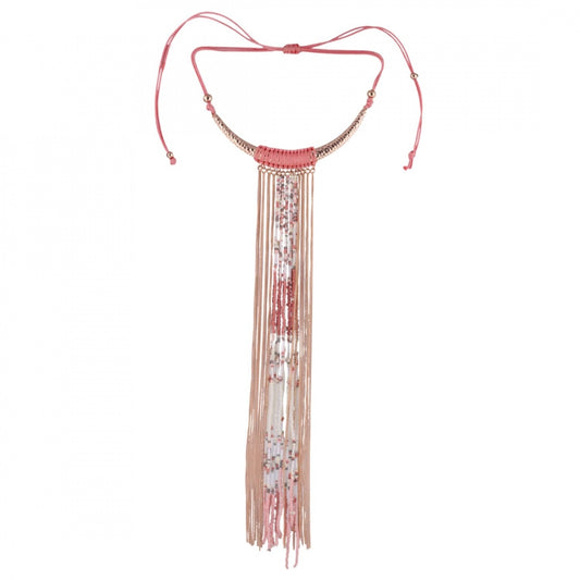 Designer Elegant Hand Made Pink Beads Necklace