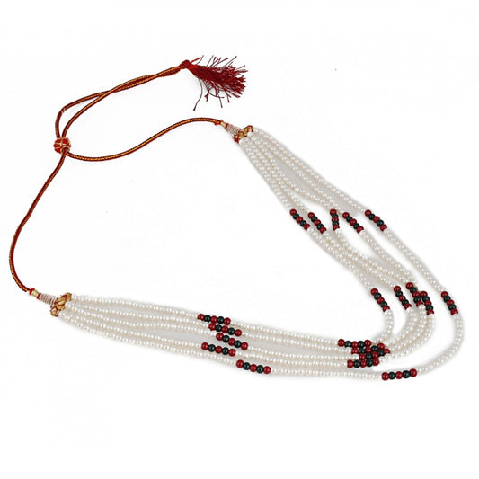 Five Layer Red Color Crystal Beads Necklace