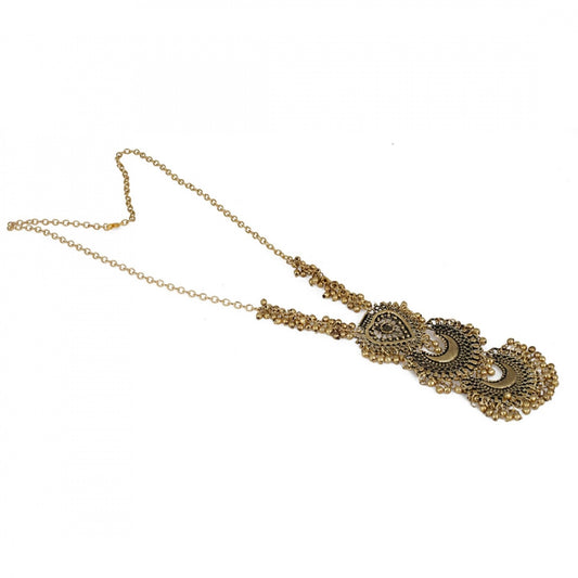 Designer Oxidized German Antique Golden Tibetan Afgani Necklace