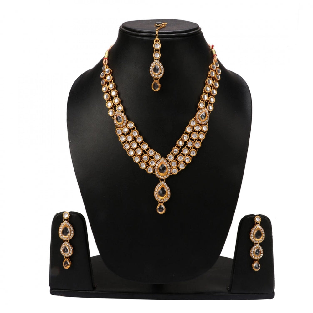 Traditional Gold Plated Kundan Jewellery Set