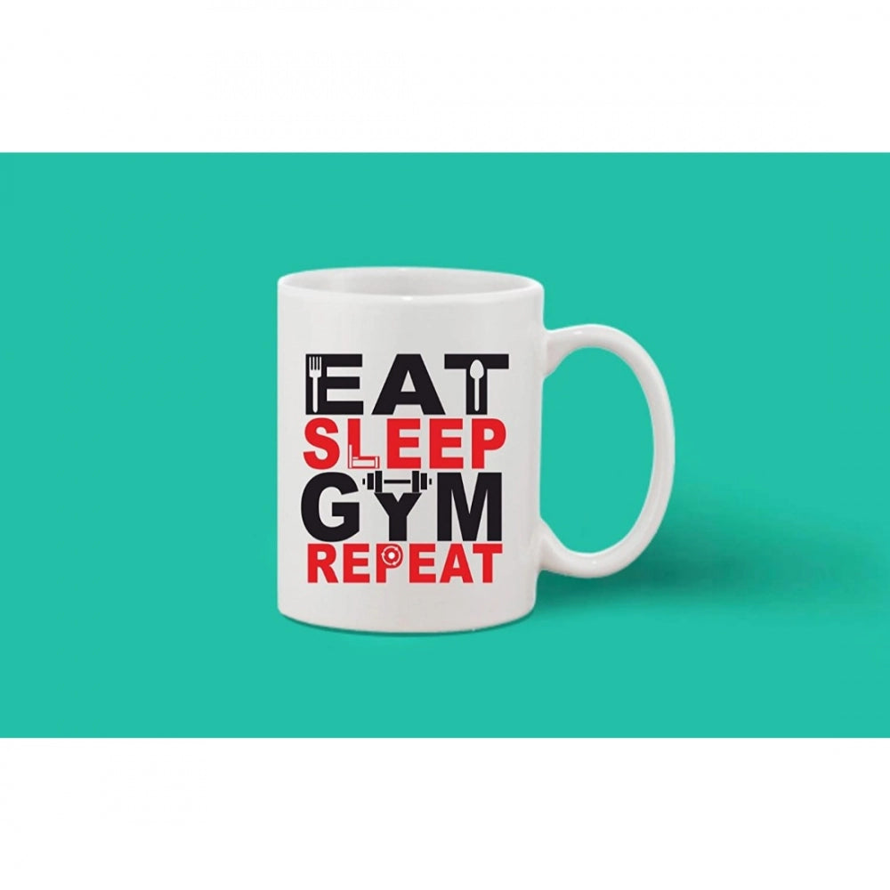 Fashion Printed Ceramic Coffee Mug - 1 Pieces, White, 11oz