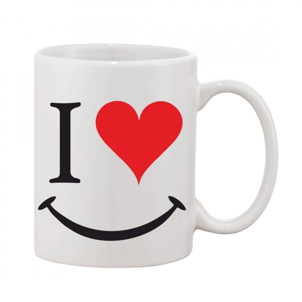 Amfyn Printed Ceramic Coffee Mug - 1 Pieces, White, 11oz