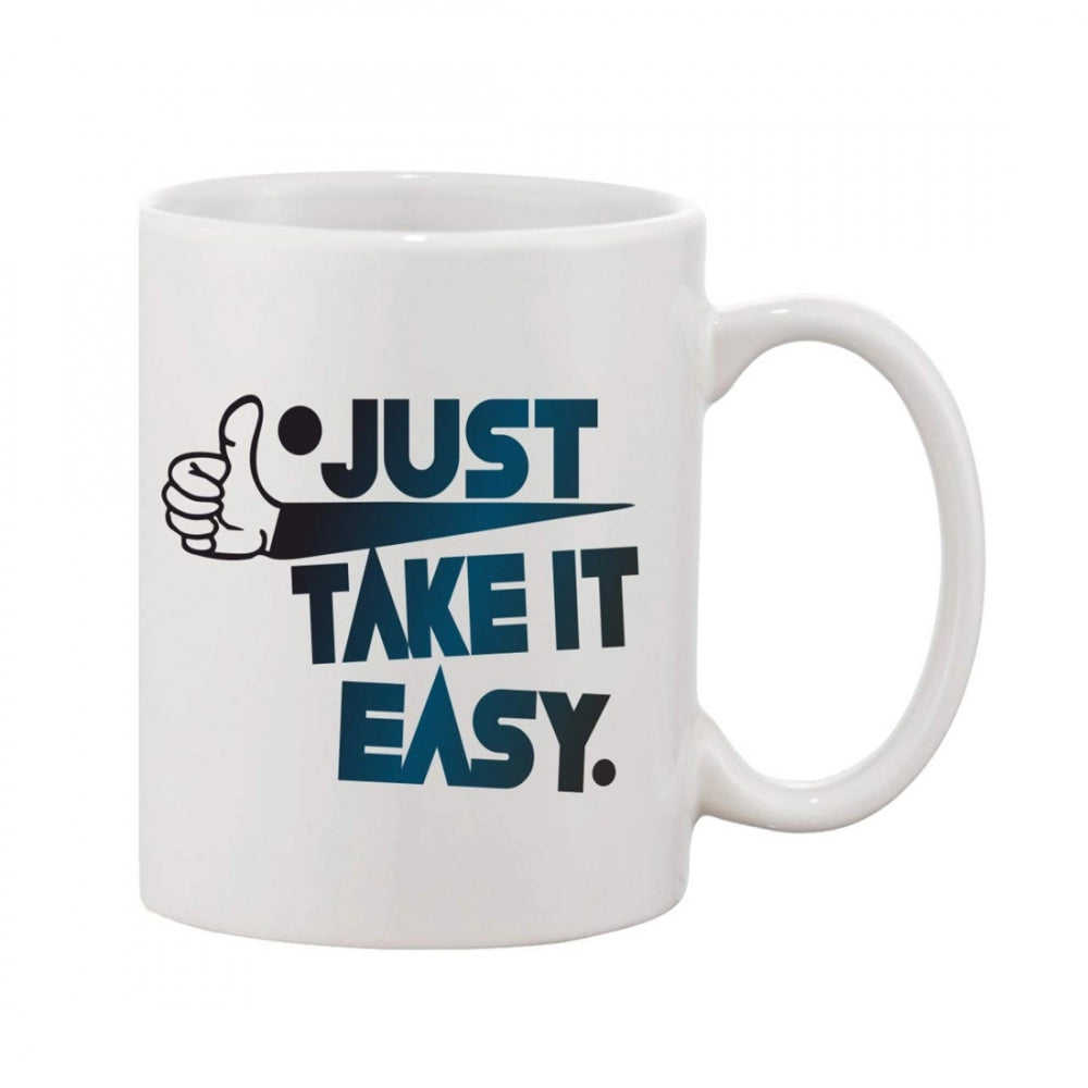 Amfyn Printed Ceramic Coffee Mug - 1 Pieces, White, 11oz