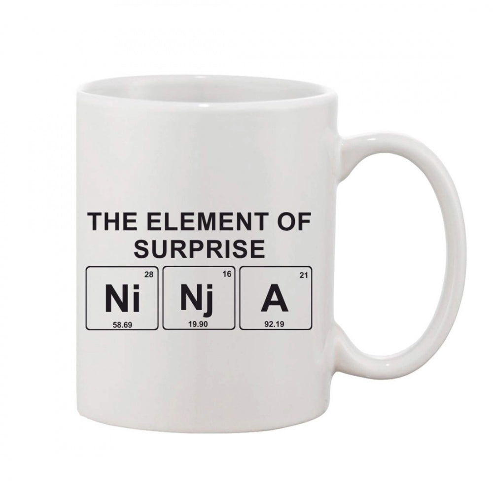 Amfyn Printed Ceramic Coffee Mug - 1 Pieces, White, 11oz