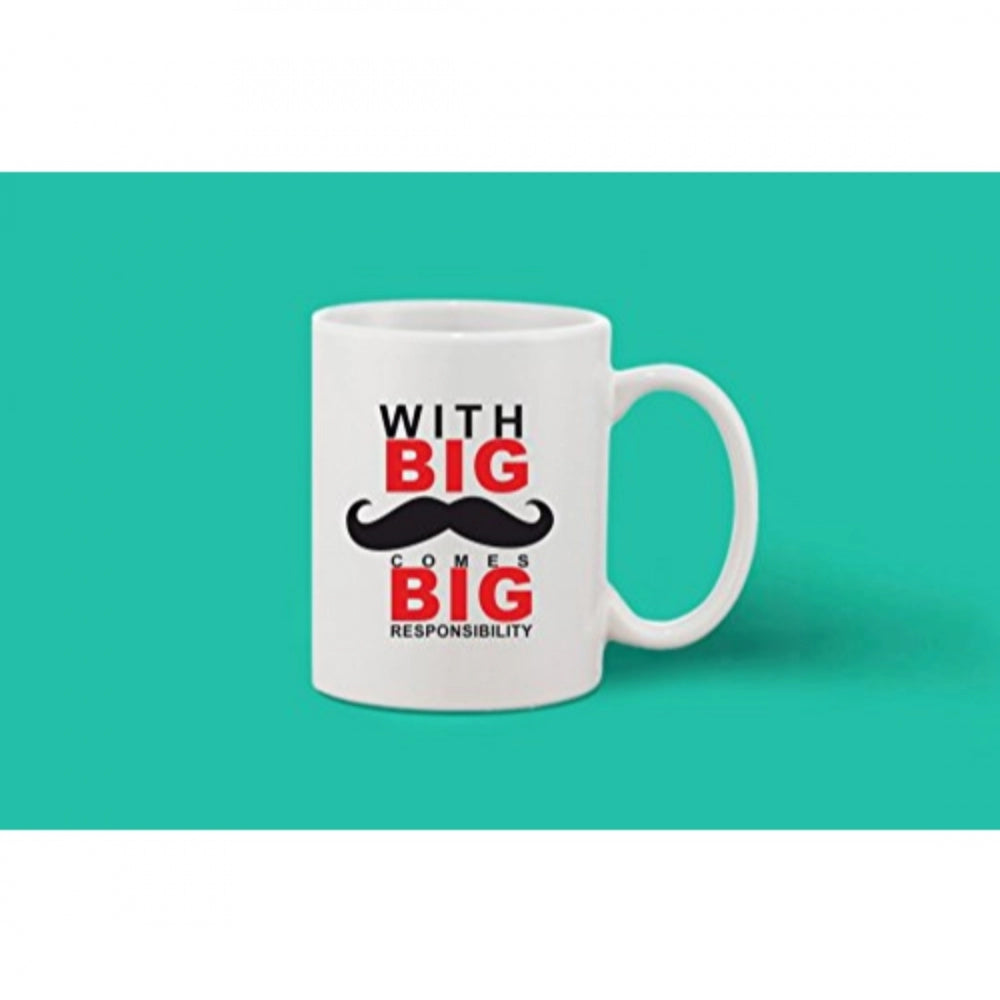 Amfyn Printed Ceramic Coffee Mug - 1 Pieces, White, 11oz