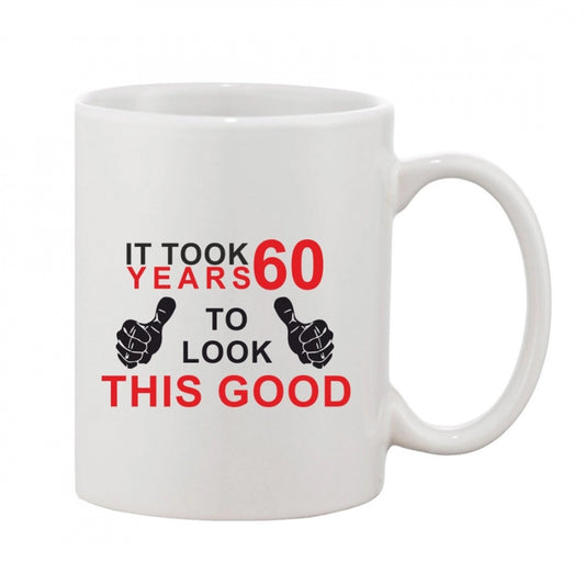 Amfyn Printed Ceramic Coffee Mug - 1 Pieces, White, 11oz