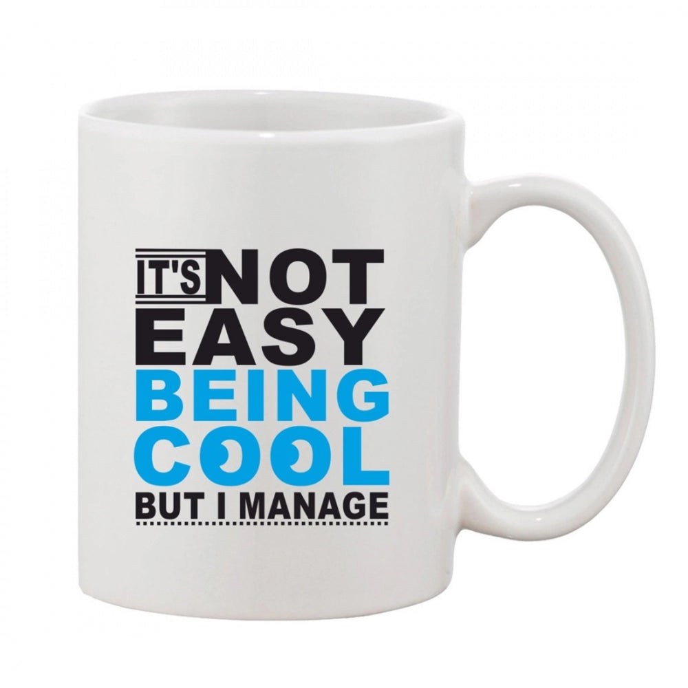 Amfyn Printed Ceramic Coffee Mug - 1 Pieces, White, 11oz