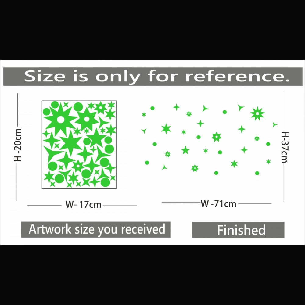 Amfyn Green Galaxy Of Stars Radium Wall Sticker