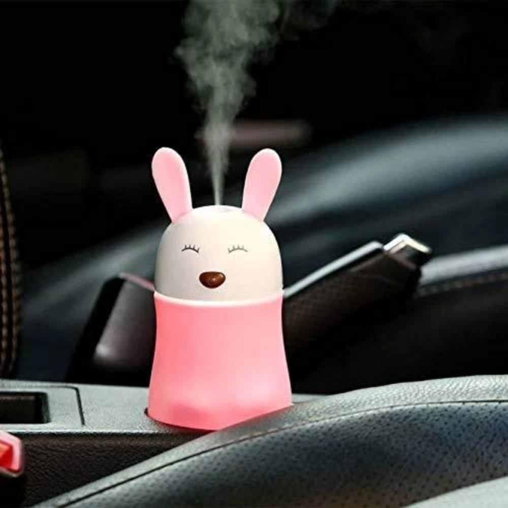 Amfyn Lovely Rabbit Air Humidifier Usb Aroma Diffuse With Led Lamp