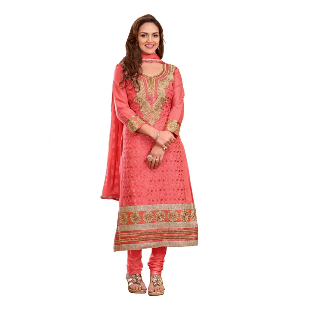 Amfyn Women's Cotton Unstitched Salwar Suit-Material With Dupatta (pink,2.2 Mtrs)