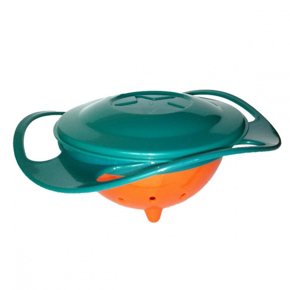 Amfyn Gyro Bowl Pack Of_3 Non Spill Feeding Toddler Gyro Bowl 360 Degree Rotating Dish (Color: Assorted)