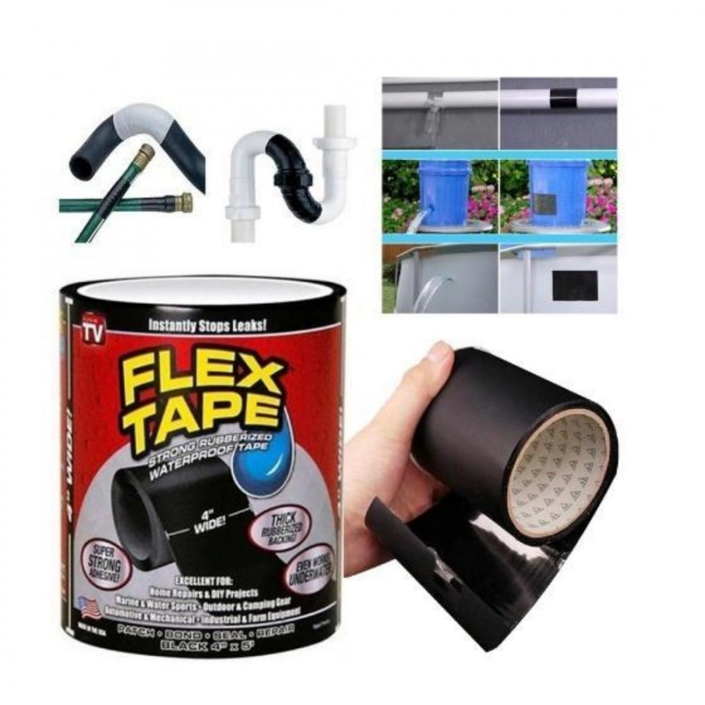 Amfyn Pack Of_2 Strong Rubberized Waterproof Flex Tape Instantly Stops (Color: Assorted)