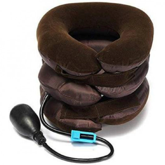 Amfyn Neck Pillow Three Layers Tractor Massager Excerciser For Cervical Spine Neck Back Shoulder Pain (Color: Assorted)