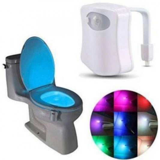 Amfyn LED Light Sensor Motion Activated Glow Bowl Light Up Sensing Toilet Seat Night Lightning Bowl (Color: Assorted)