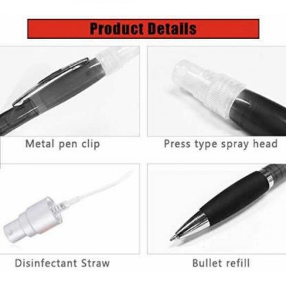 Amfyn Pack Of 3_ Pen With Sanitizer (Color: Assorted)