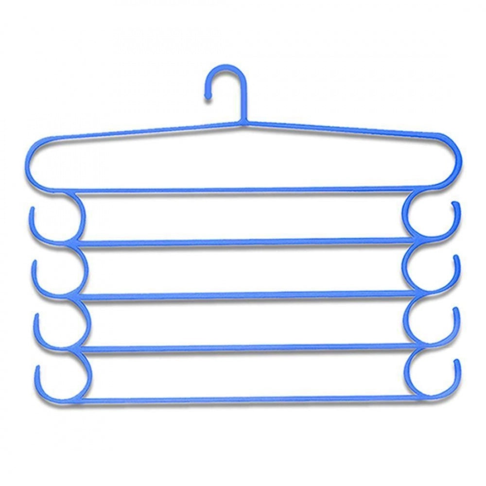 Amfyn Pack Of_5 Five Layer Plastic Hangers (Color: Assorted)