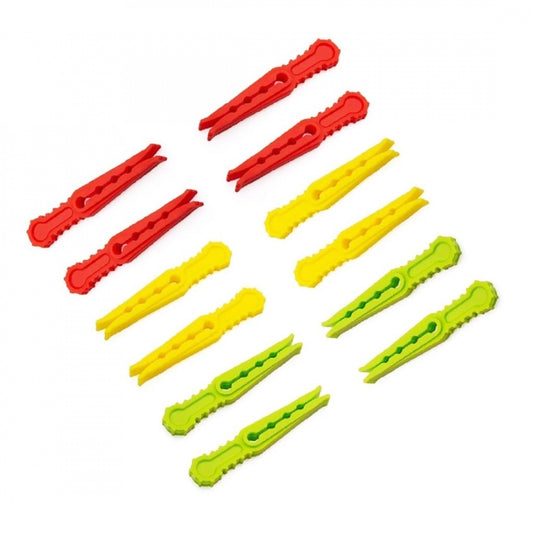 Amfyn Pack Of_3 Multipurpose Plastic Cloth Hanging Pegs Clips_36 Pcs (Color: Assorted)