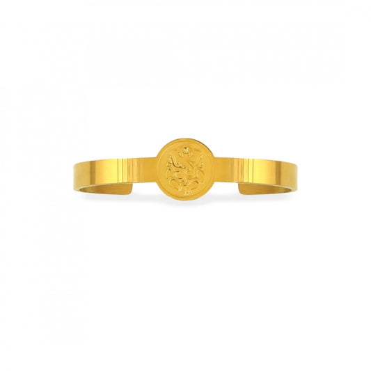 Fashion Stylish Gold Plated Free Size Kada Bracelet (Color: Gold)