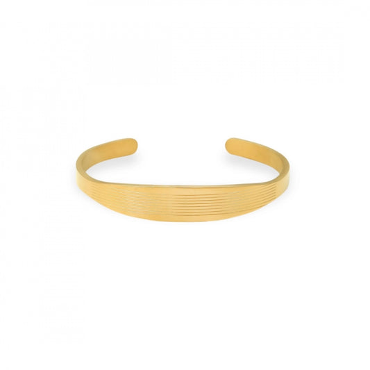 Fashion Stylish Gold Plated Free Size Kada Bracelet (Color: Gold)