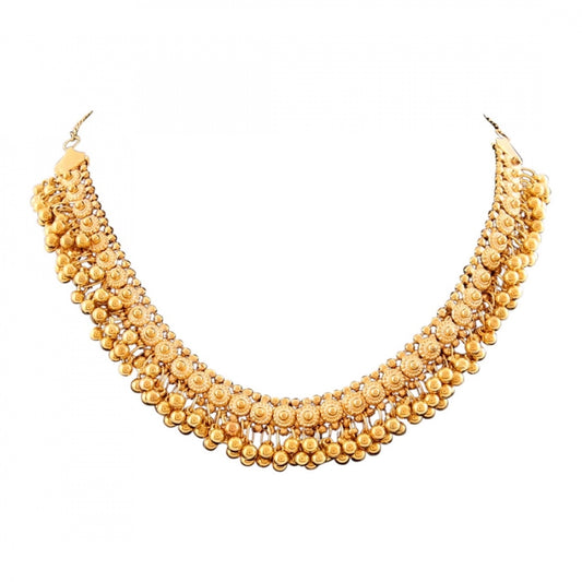 Fashion Golden Ghungroo Choker Necklace (Color: Gold)