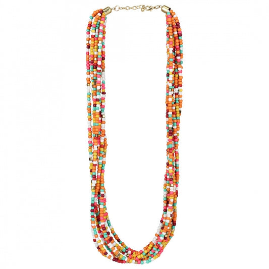 Fashion Women's Designer Multi Colour Elegant Beads Necklace (Color: Multi Color)