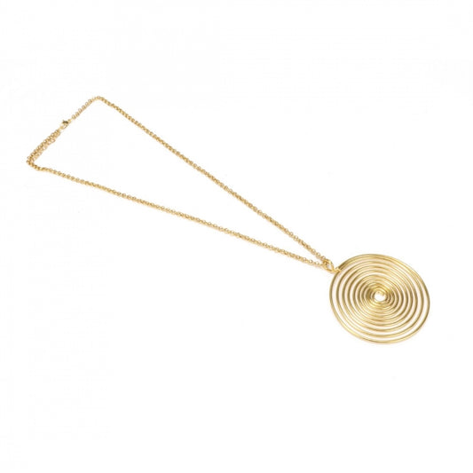 Fashion Women's High Finished Designer Golden Fashion Necklace (Color: Golden)