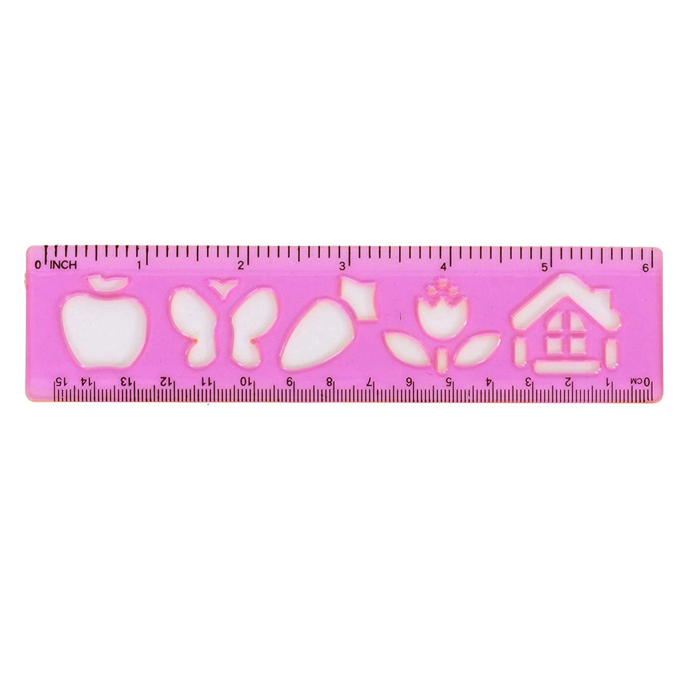 Amfyn Pack Of 10_Shapes Stencil (Color: Assorted)