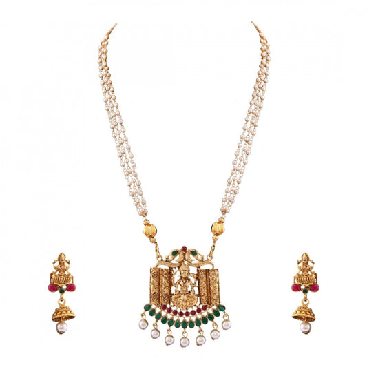 Fashion Gold Plated Temple Jewellery Set For Women