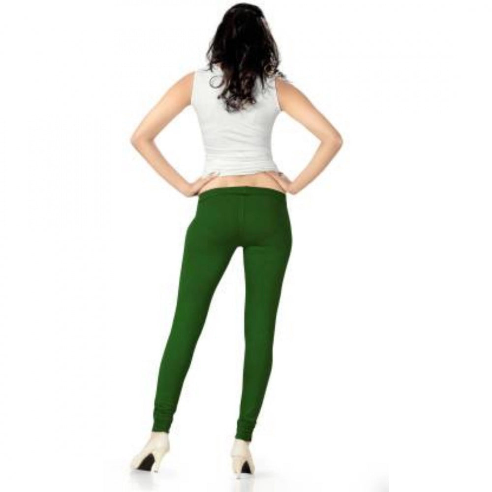 Amfyn Women's Cotton Leggings (Color:Green)