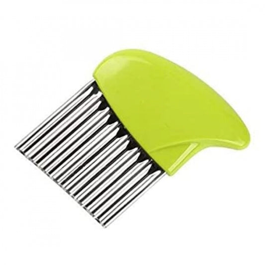 Amfyn Pack Of_5 Wave Shape Stainless Steel Potato Cutter Slicer (Color:Assorted)