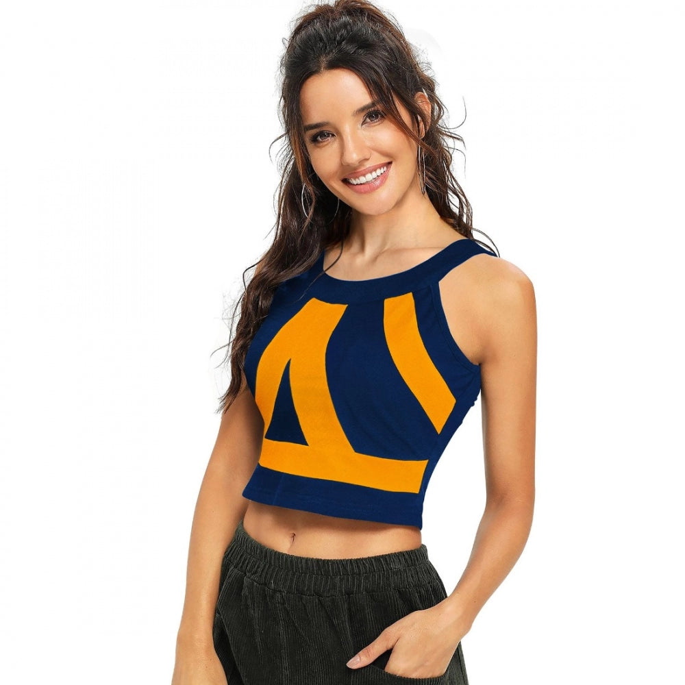 Fashion Women's 95% Polyester 5% Spendex Western Wear Tops (Yellow)