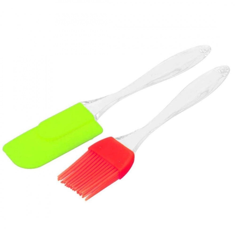 Amfyn Pack Of_5 Silicone Spatula And Pastry Brush (Color: Assorted)