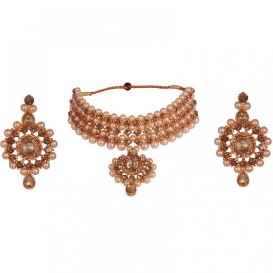 Fashion Women's Chocker , Earring And Maang Tikka Set