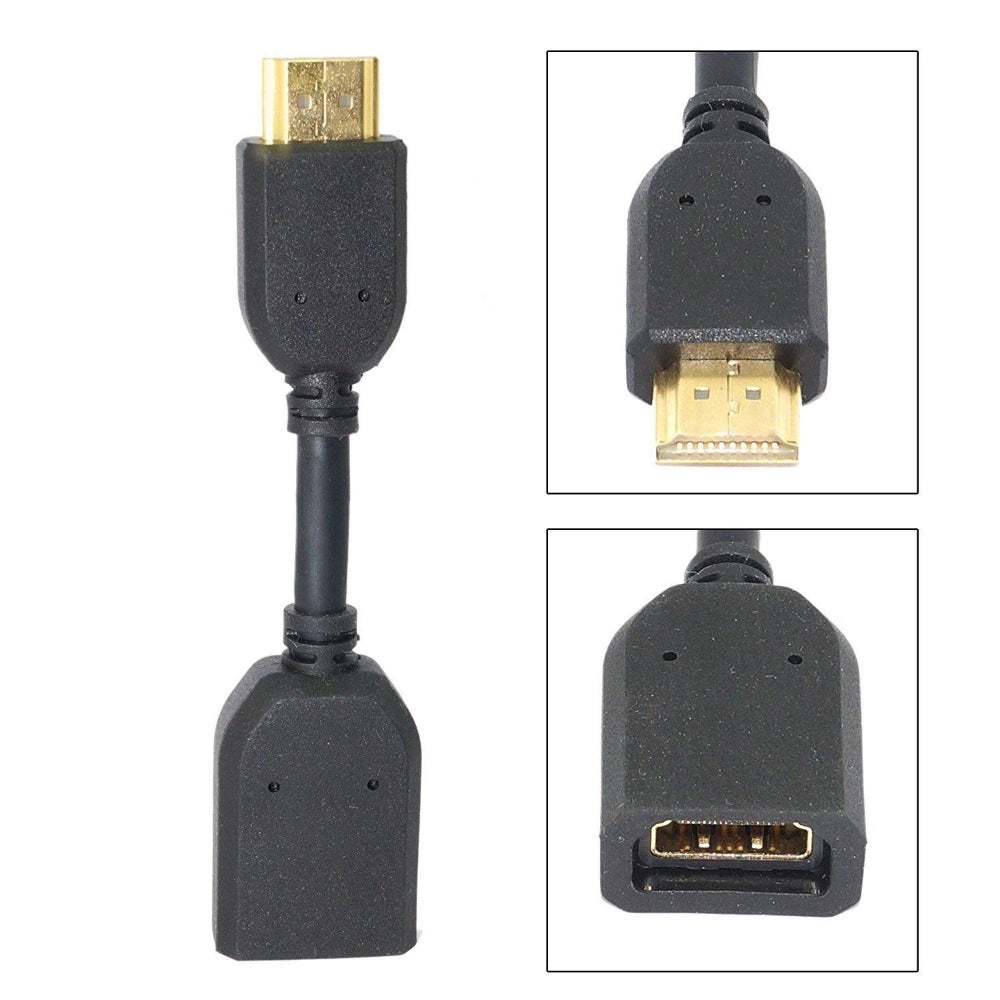 Fashion Male to Female HDMI Cables 0.1 (Black)