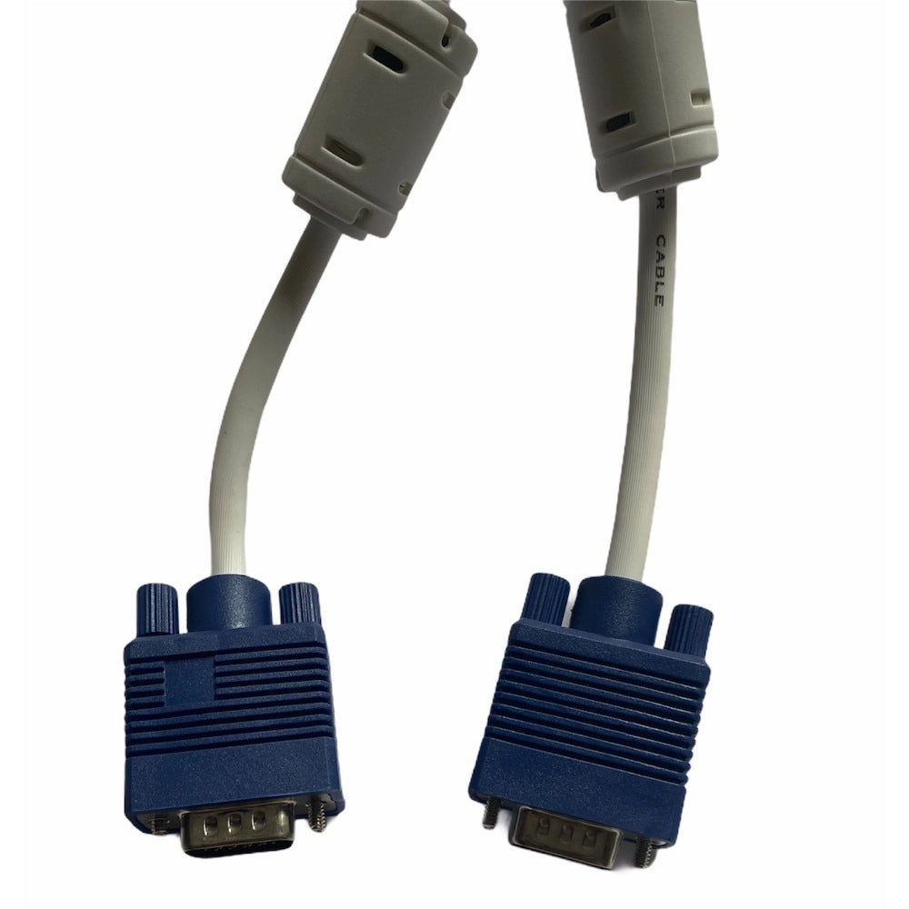 Fashion VGA Cable Male to Male 3 Yards Supports PC, Monitor, TV, LCD_LED, Plasma, Projector, TFT (White)