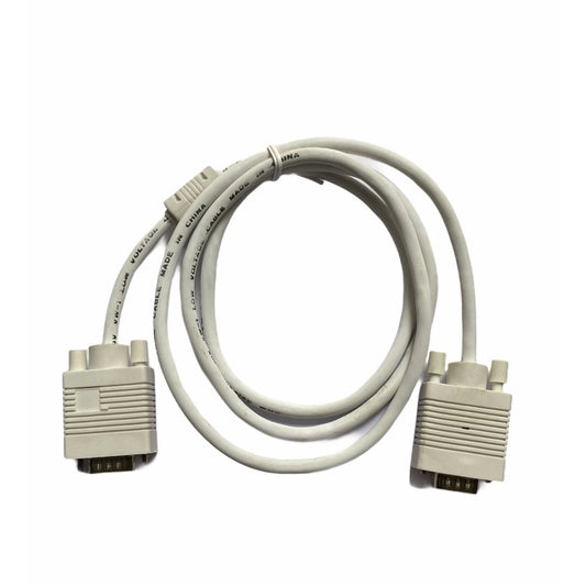 Fashion VGA Cable Male to Male 1.5 Yards Supports PC, Monitor, TV, LCD_LED, Plasma, Projector, TFT (White)