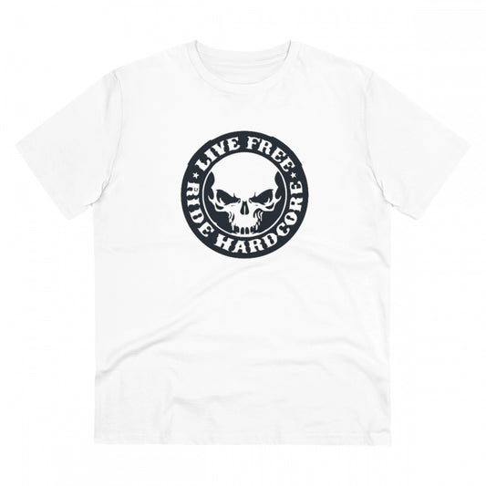 Amfyn Men's PC Cotton Bike Ride Design Printed T Shirt (Color: White, Thread Count: 180GSM)