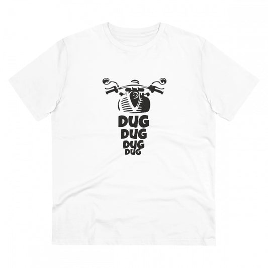 Amfyn Men's PC Cotton Bike Ride Design Printed T Shirt (Color: White, Thread Count: 180GSM)