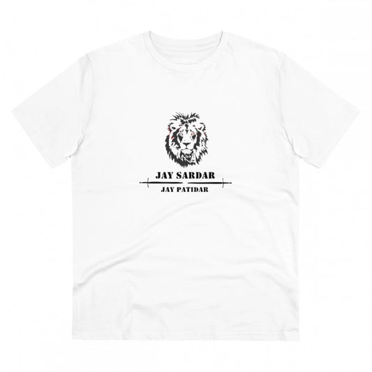 Amfyn Men's PC Cotton Jay Sardar Printed T Shirt (Color: White, Thread Count: 180GSM)