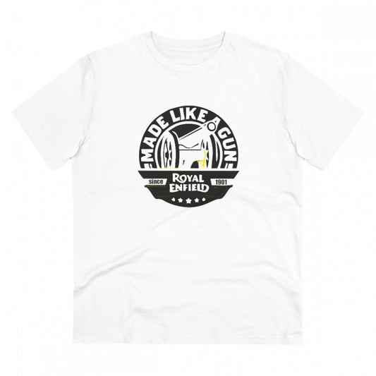 Amfyn Men's PC Cotton Bike Ride Design Printed T Shirt (Color: White, Thread Count: 180GSM)