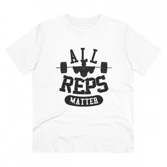 Amfyn Men's PC Cotton All Reps Matter Printed T Shirt (Color: White, Thread Count: 180GSM)