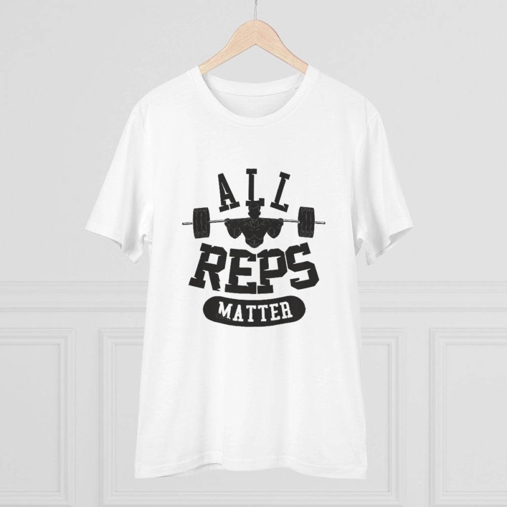 Amfyn Men's PC Cotton All Reps Matter Printed T Shirt (Color: White, Thread Count: 180GSM)