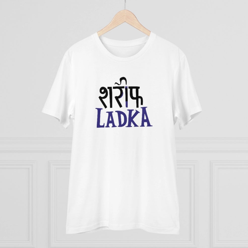 Amfyn Men's PC Cotton Sarif Ladka Printed T Shirt (Color: White, Thread Count: 180GSM)