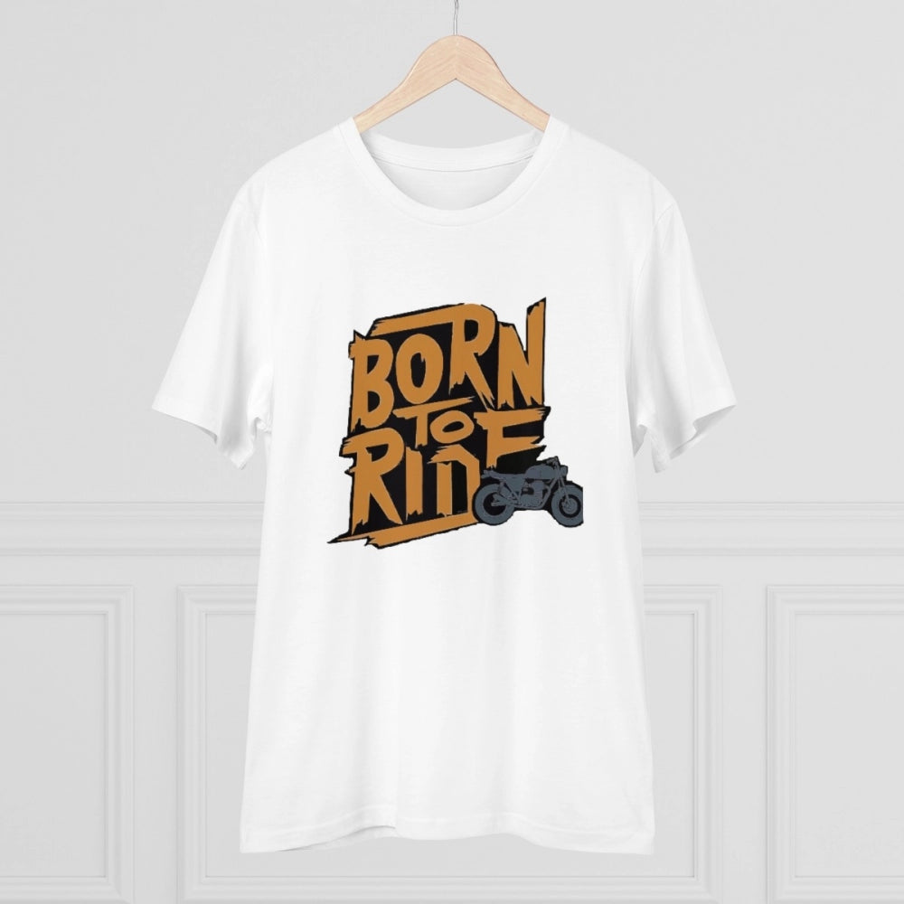 Amfyn Men's PC Cotton Explore The Unseen Printed T Shirt (Color: White, Thread Count: 180GSM)