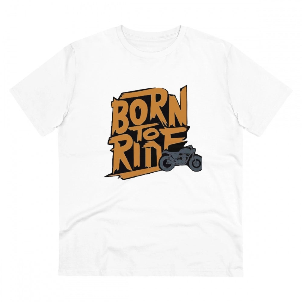 Amfyn Men's PC Cotton Explore The Unseen Printed T Shirt (Color: White, Thread Count: 180GSM)