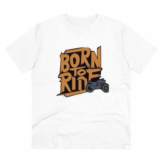 Amfyn Men's PC Cotton Explore The Unseen Printed T Shirt (Color: White, Thread Count: 180GSM)