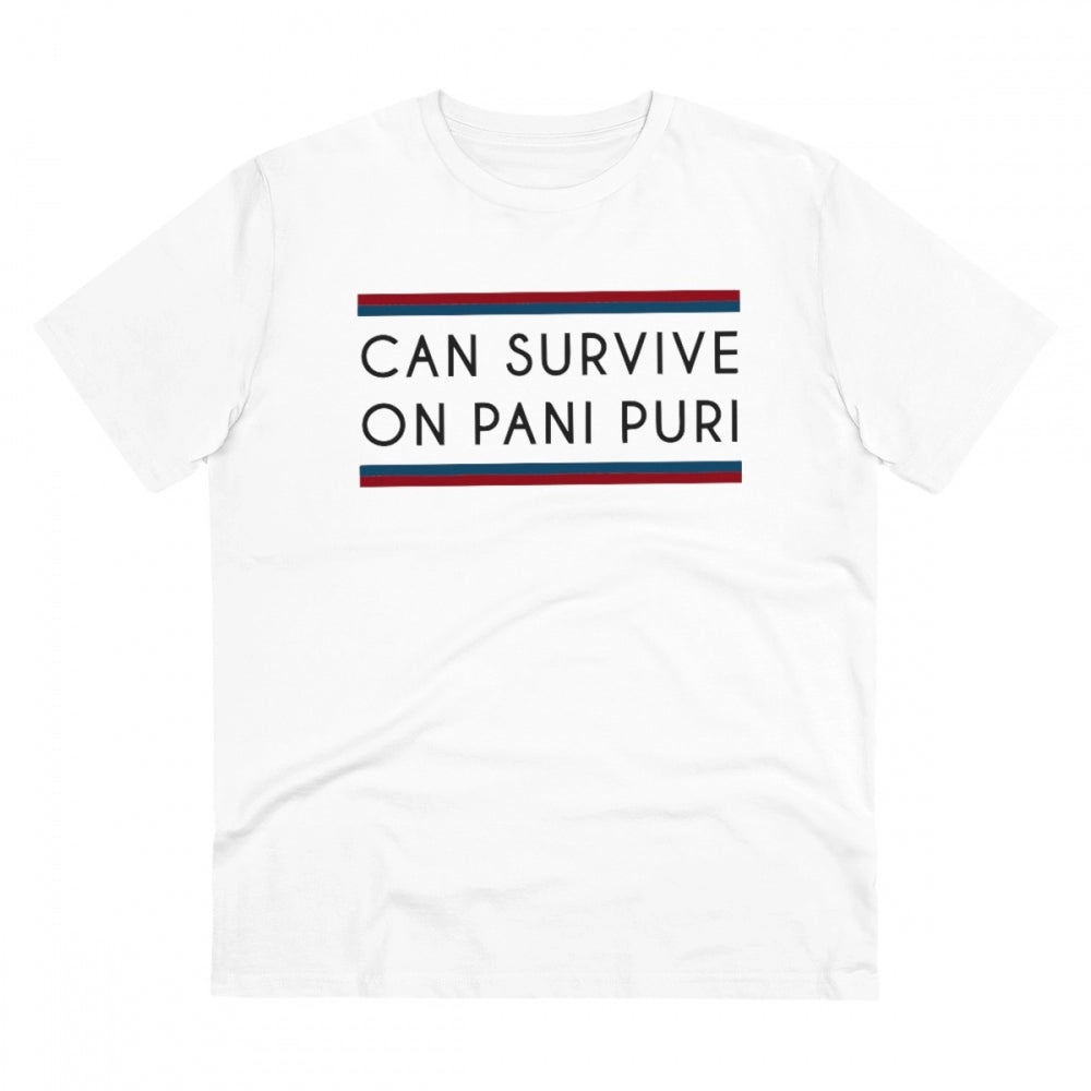 Amfyn Men's PC Cotton Quotes Printed T Shirt (Color: White, Thread Count: 180GSM)