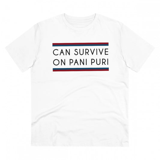 Amfyn Men's PC Cotton Quotes Printed T Shirt (Color: White, Thread Count: 180GSM)