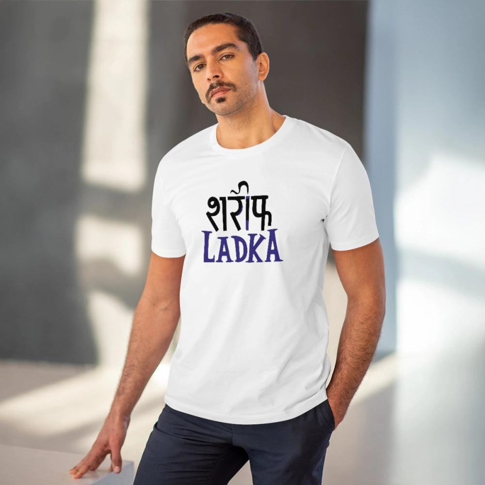 Amfyn Men's PC Cotton Sarif Ladka Printed T Shirt (Color: White, Thread Count: 180GSM)