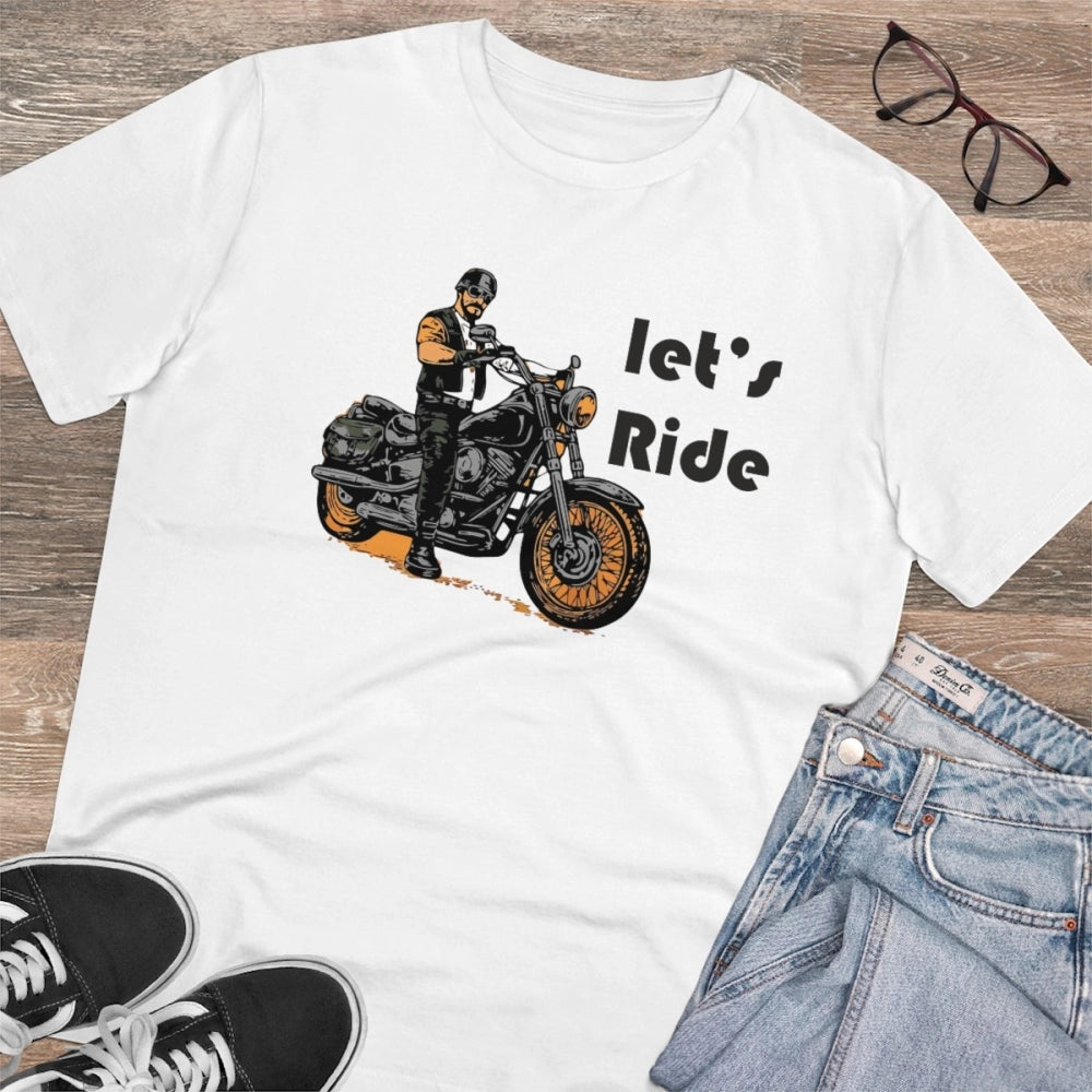 Amfyn Men's PC Cotton Explore The Unseen Printed T Shirt (Color: White, Thread Count: 180GSM)